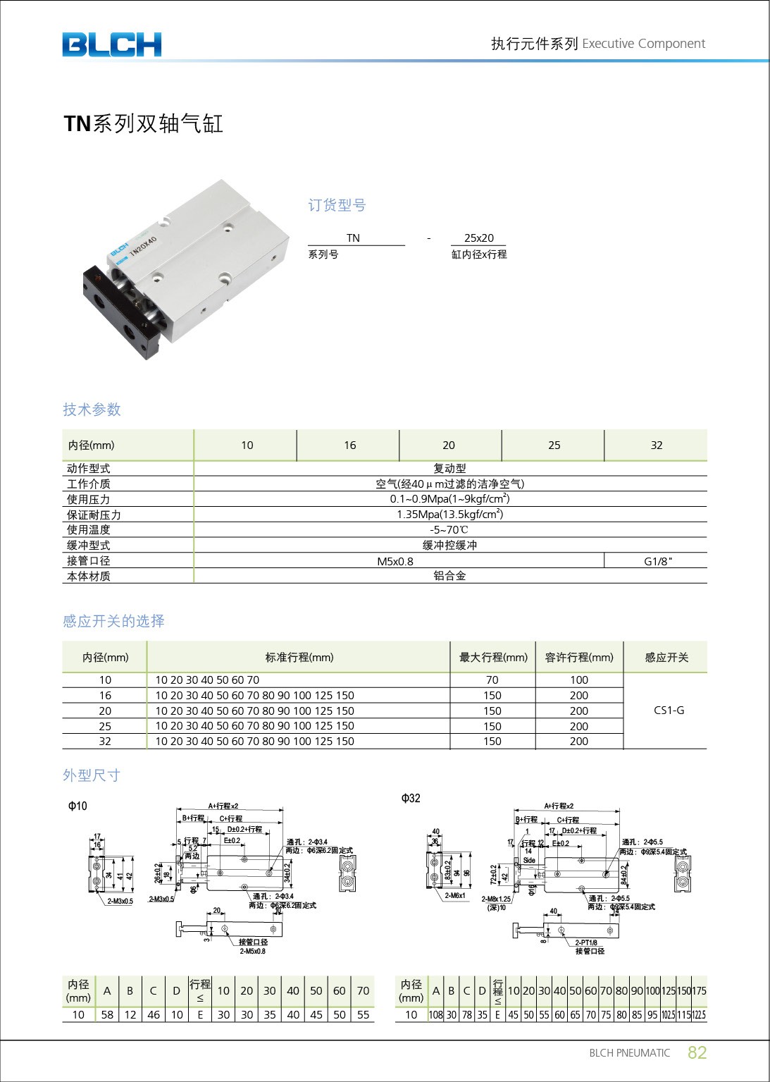 TN雙軸氣缸系列